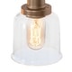 preview thumbnail 9 of 10, Cionar Mid-century Modern Gold 3-Light Bathroom Vanity Lights with Clear Bell Glass for Powder Room - L21.5"x W7.5"x H 10"
