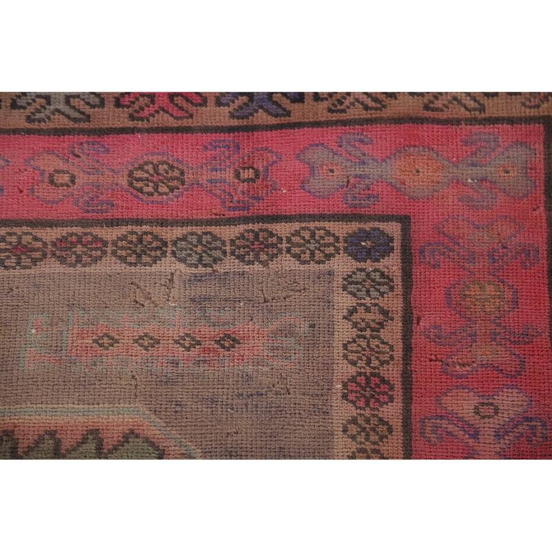Hand Knotted Oriental 100% Wool Carpet Traditional Tribal Beige & Ivories Meshkin Runner Rug - 10' 5'' X 4' 3''