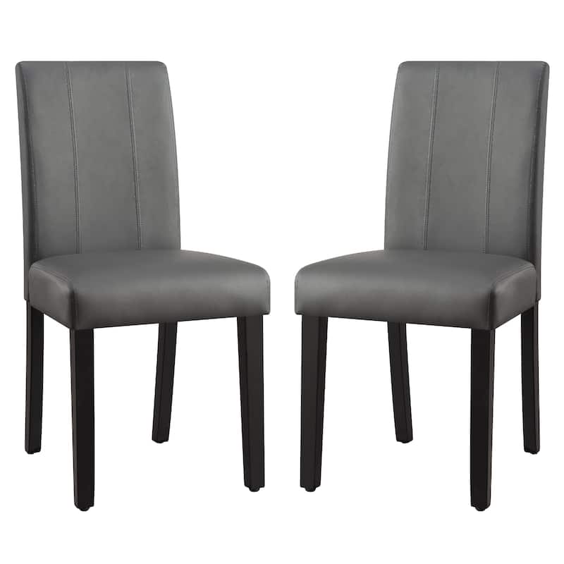 Subrtex(Set of 2)Faux Leather Parsons Upholstered Dining Chair