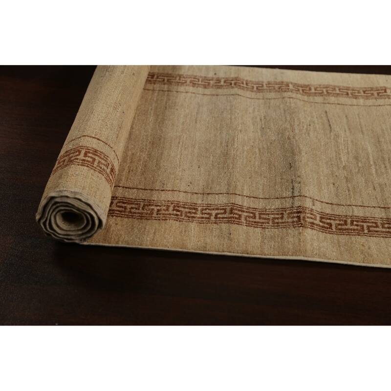 Bordered Gabbeh Kashkoli Oriental Wool Runner Rug Hand-knotted Carpet - 2'8" x 9'2"