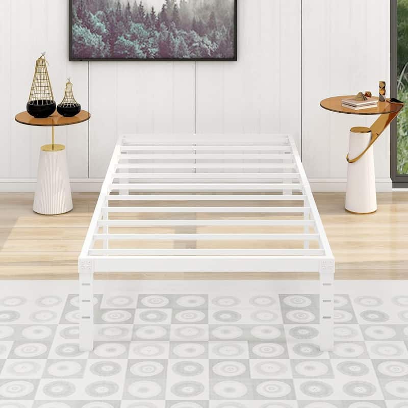 alazyhome 14 inch Metal Platform Bed Frame Steel Slat