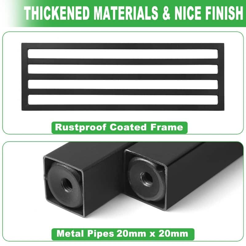 2 Pack Metal Plant Stand Outdoor Plant Shelf Indoor - 26 x 8.75 x 10.12 inches