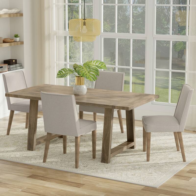 WyndenHall Aeris 72x36 inch Rectangle Modern Farmhouse Dining Table - 72 inches wide - Grey Wash