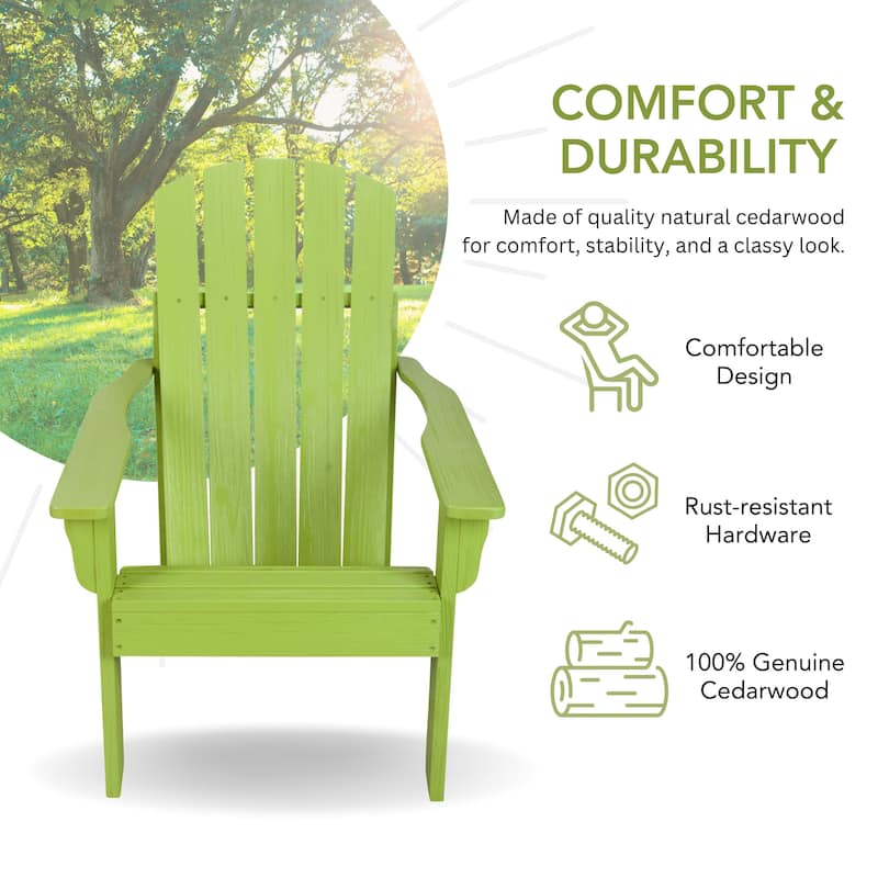 Laguna Outdoor Weather Resistant Wood Patio Adirondack Wood Chair