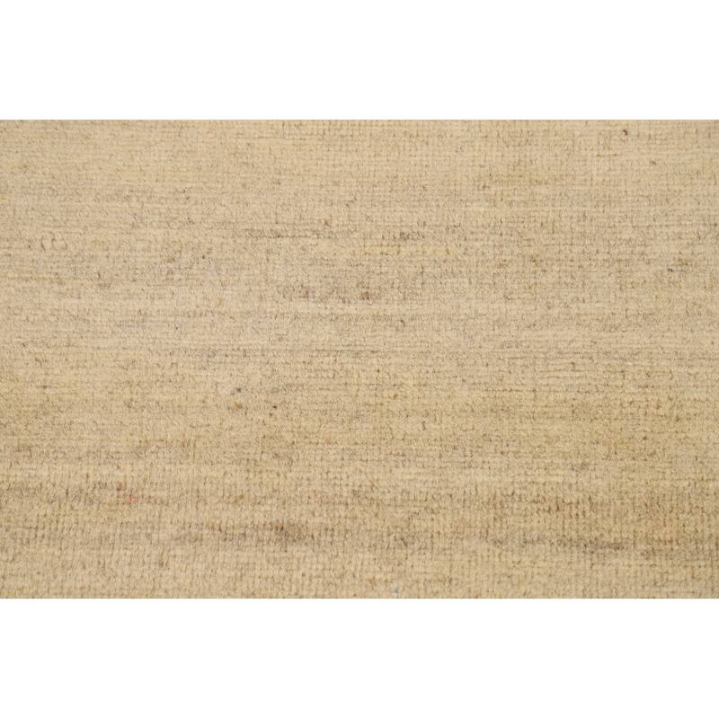 Contemporary Gabbeh Oriental Foyer Rug Hand-Knotted Solid Wool Carpet - 2'2"x 3'0"
