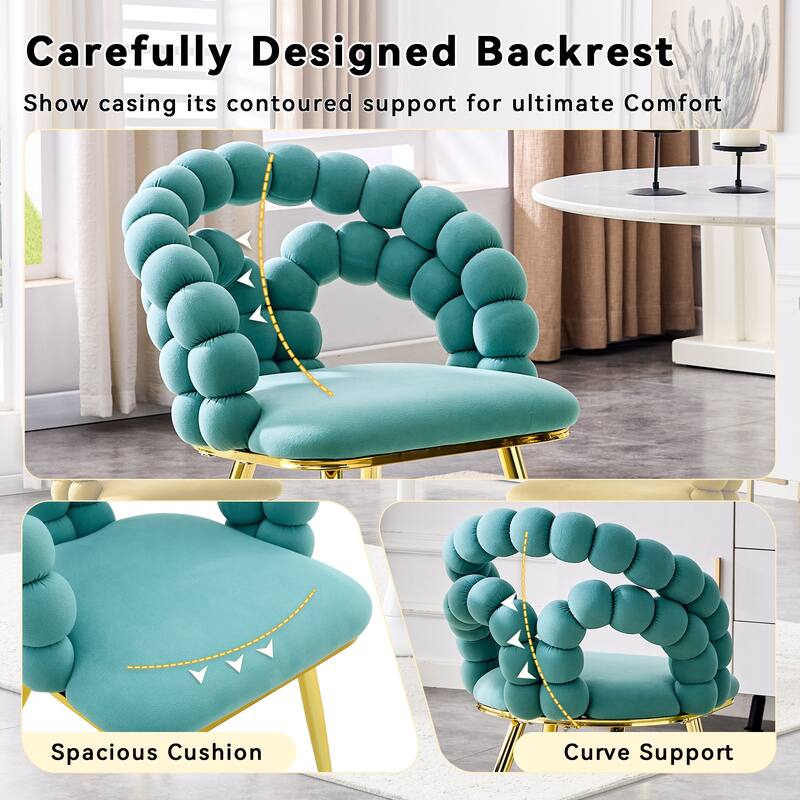 Elegant Side Chair Gold Teal Reception Chair Accent Chair Leisure Chair Meeting Room Chair Office Chair with Metal Legs