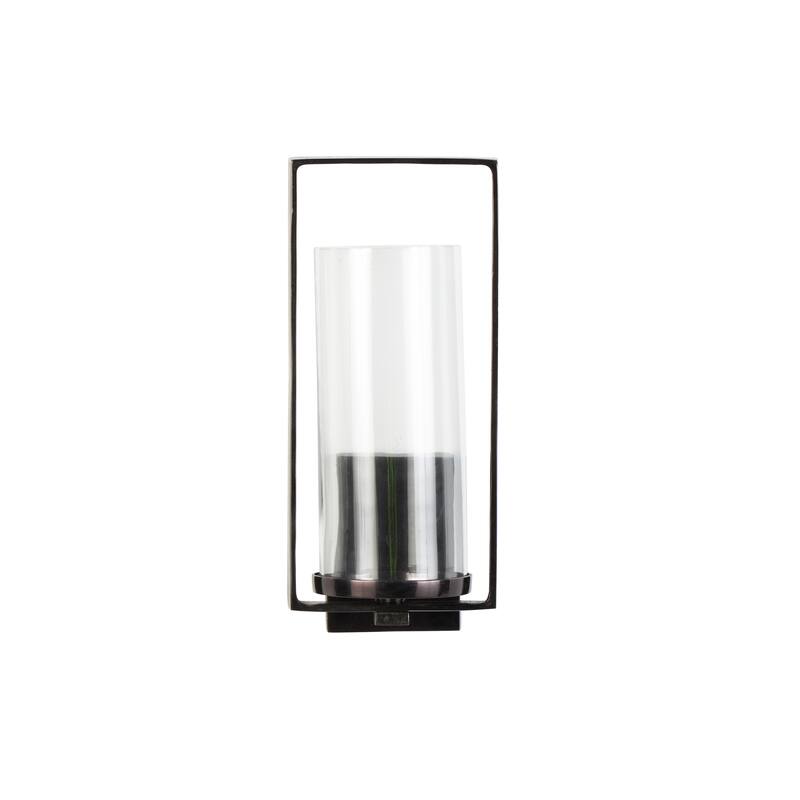 Black Metal Minimalistic Rectangular Geometric Wall Sconce