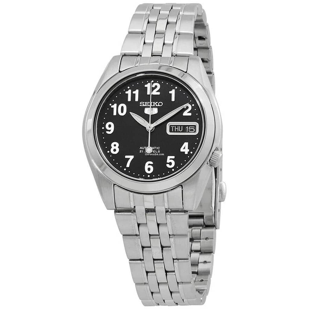 Seiko Men's Series 5 Black Dial Watch - SNK381K1 - 6 (36)