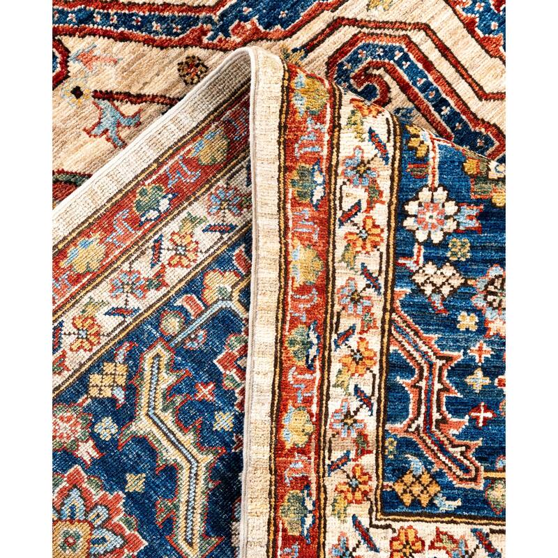 Serapi One-of-a-Kind Hand-Knotted Area Rug - Ivory - 9' 0" x 12' 3"