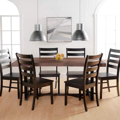 Middlebrook Solid Wood 7-Piece Dining Set with Ladder Back Chairs