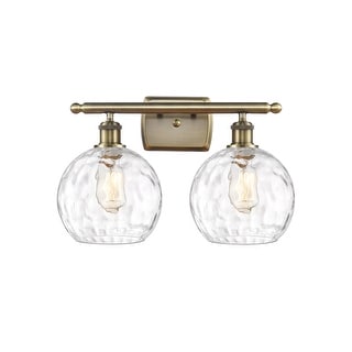 Innovations Lighting Athens Water Glass 2 Light 18" Bath Vanity Light