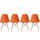 preview thumbnail 22 of 25, Mid-century Modern Molded Dining Chairs (Set of 4) Orange