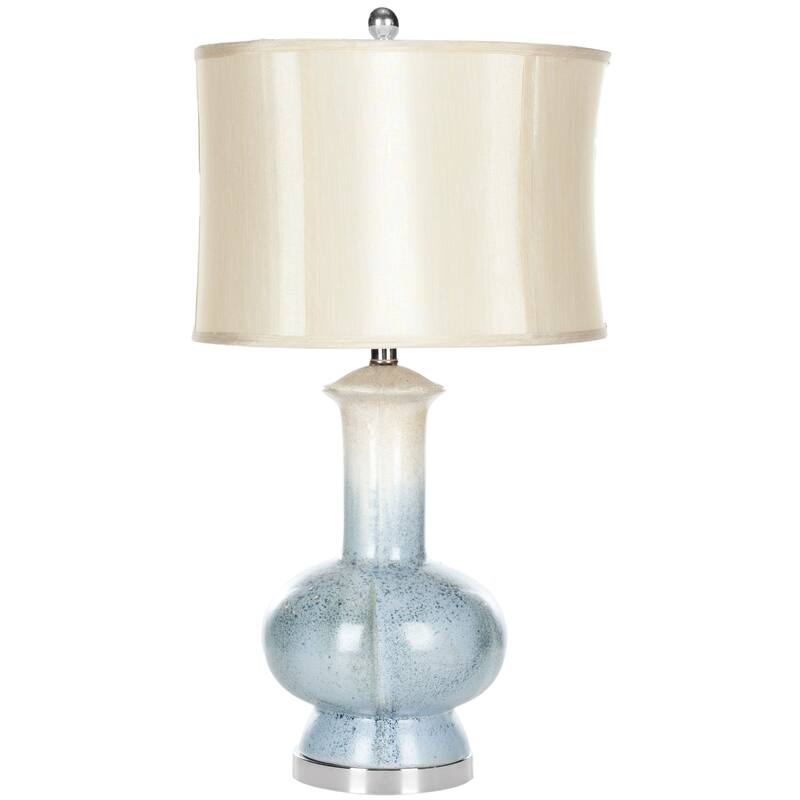 SAFAVIEH Lighting 29-inch Oceans Glazed Ceramic Table Lamp - 14.5"x14.5"x28"