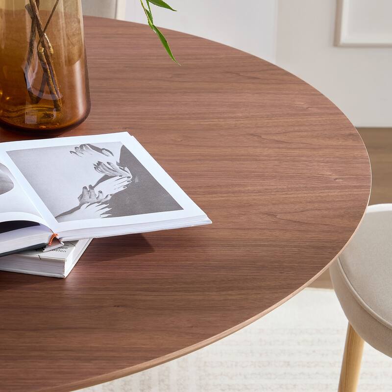 47.24" Round Modern MDF Dining Table for Kitchen