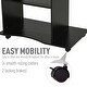 preview thumbnail 5 of 6, HOMCOM Mobile Computer Desk Office Table Workstation with Sliding Keyboard, Adjustable Shelves, CPU Stand Black Wood Grain