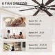 preview thumbnail 15 of 38, 52/65 Inch Ceiling Fan with Light, Modern Matte Black 8-Blade Fan, Reversible Wood Grain Blades, DC Motor, Remote Control