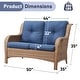 preview thumbnail 20 of 22, Outdoor Furniture Loveseat Couch High Back Wicker Sofa