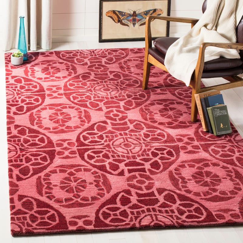SAFAVIEH Handmade Wyndham Dinie Modern Wool Rug - 8' x 10' - Red