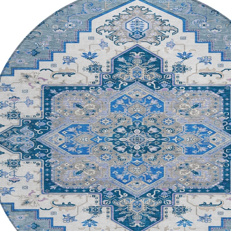 HomeRoots Oriental Traditional Rectangle Outdoor Rug