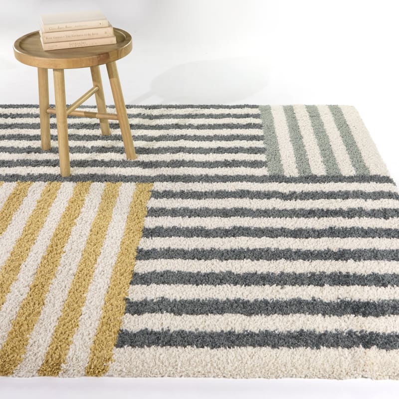 Raines Modern Striped Area Rug - 7'10" x 10'