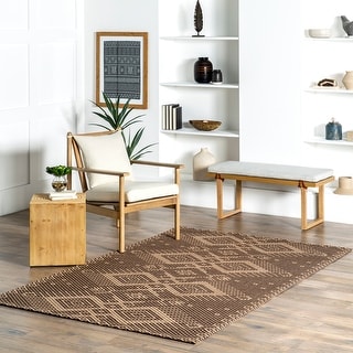 Nuloom Leith Geometric Cotton-Blend Area Rug