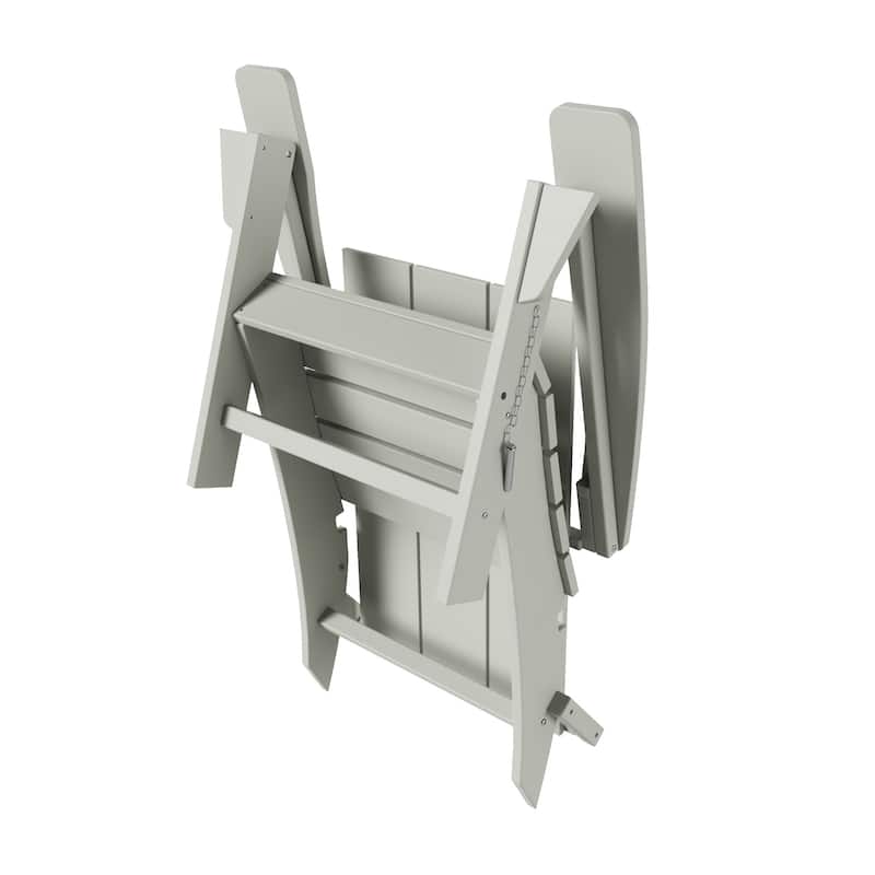 Shoreside Modern 12-Piece Folding Adirondack Chair With Ottoman And Side Table
