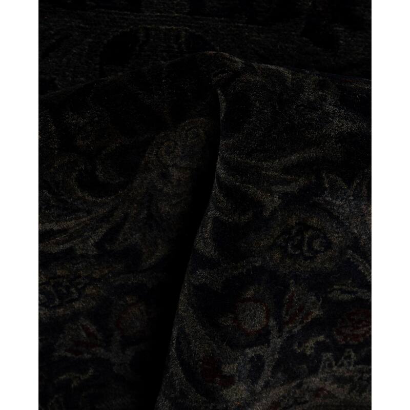 Overdyed One-of-a-Kind Hand-Knotted Area Rug - Black - 3' 2" x 5' 3"