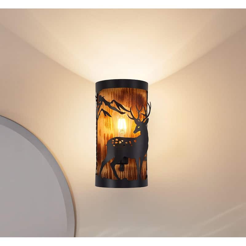 E26 wall sconces deer wall lighting iron bedroom lights on wall