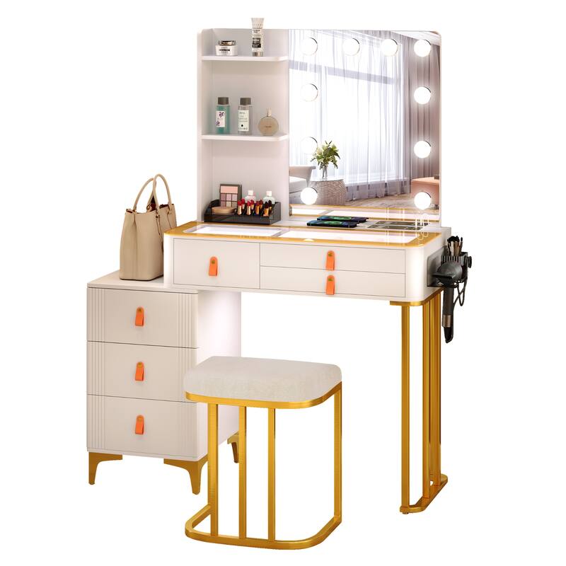 Makeup Vanity with 3 Lighting Colors