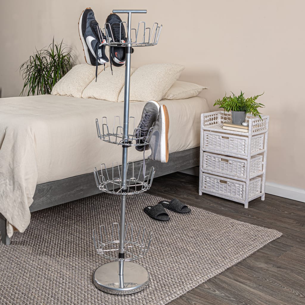 Household Essentials 4-Tier Revolving Shoe Tree