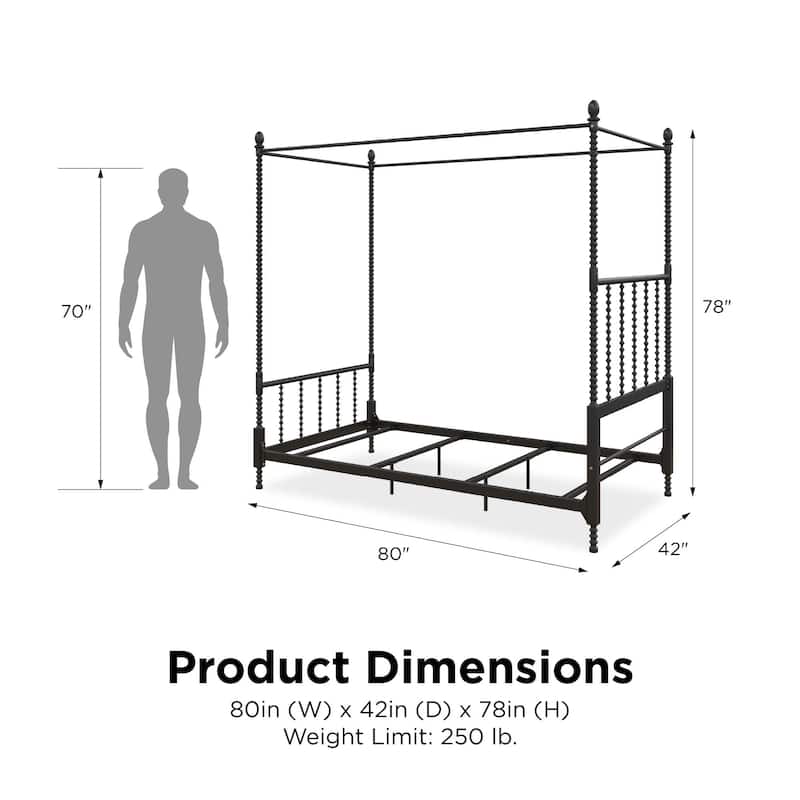 Avenue Greene Elliot Metal Canopy Bed