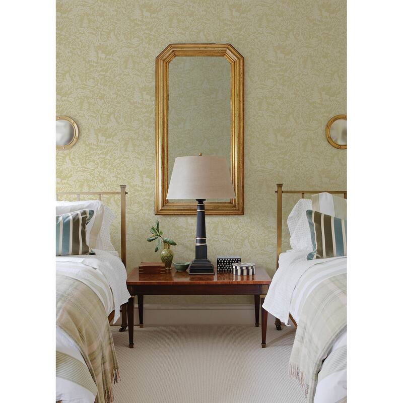 Chesapeake Alrick Mustard Forest Venture Wallpaper