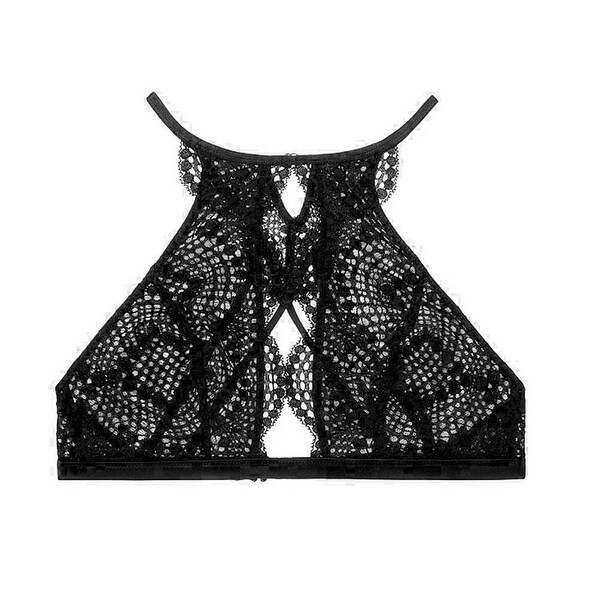 high neck keyhole bralette