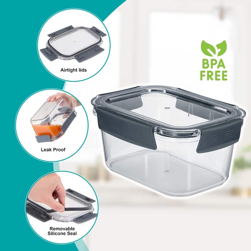 Sorbus Airtight Food Storage Containers with Lids - BPA Free, Leak Proof for Store Leftovers, Meal Prep - 16 Piece
