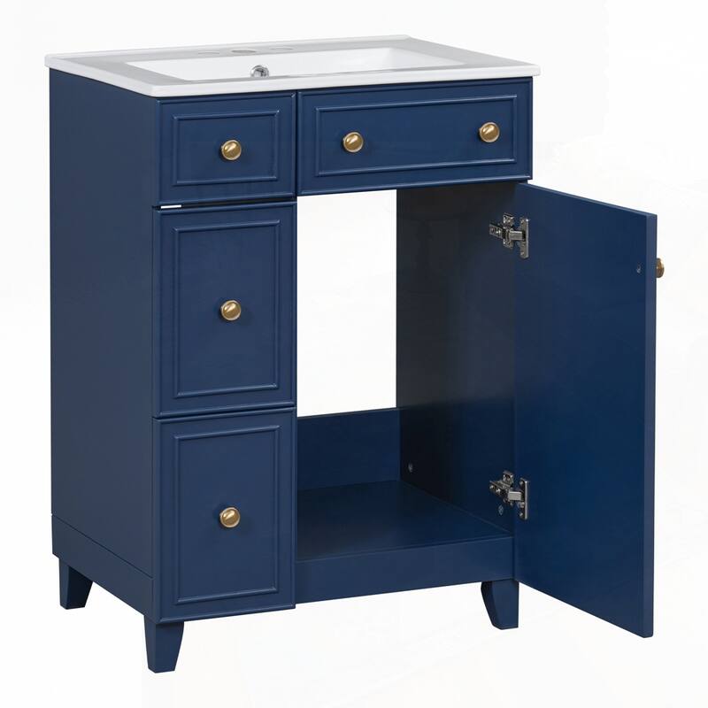 24-Inch Bathroom Vanity Cabinet with Ceramic Sink