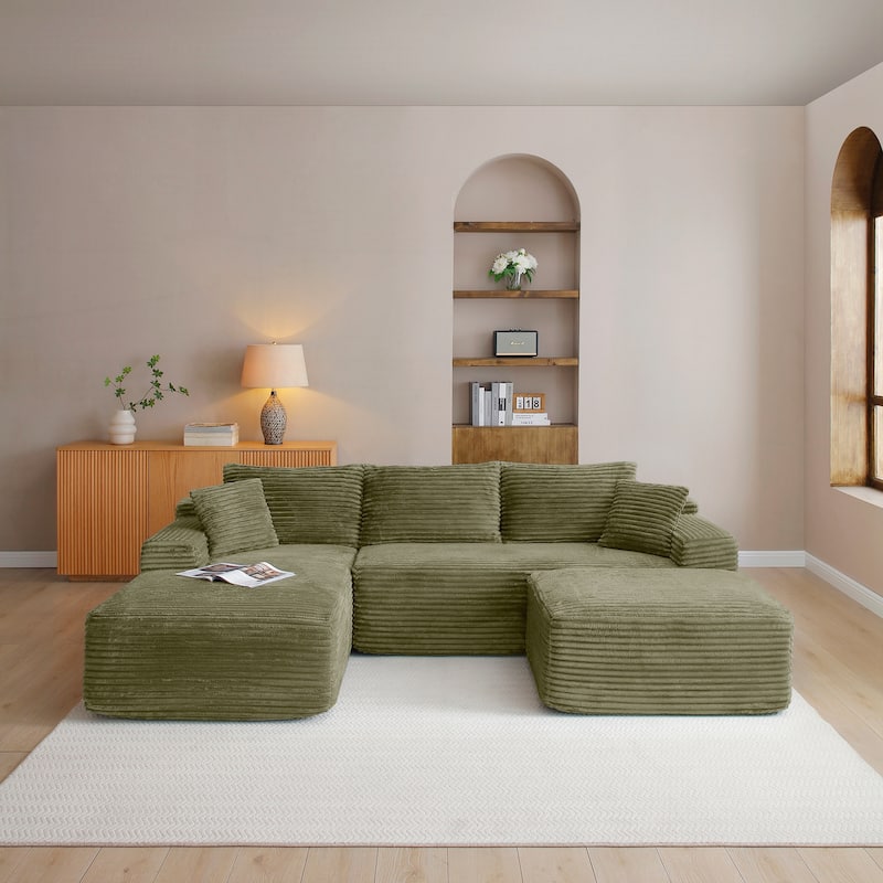 105'' Modular Sectional Sofa, Cloud Sectional Couch with Deep Seat