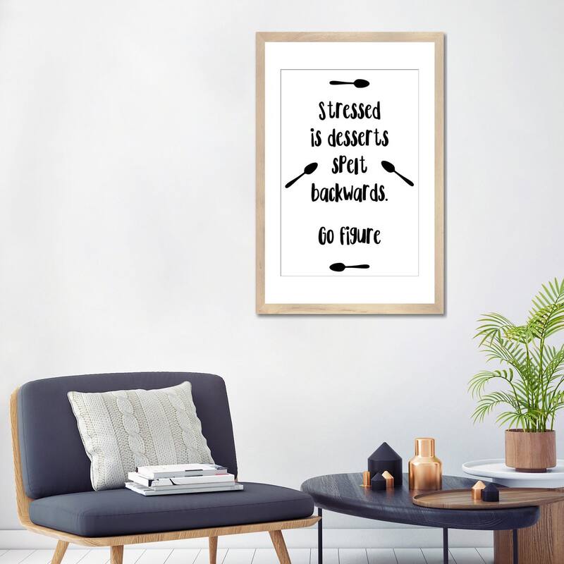 iCanvas "Stressed Is Desserts Spelt Backwards" by Pixy Paper