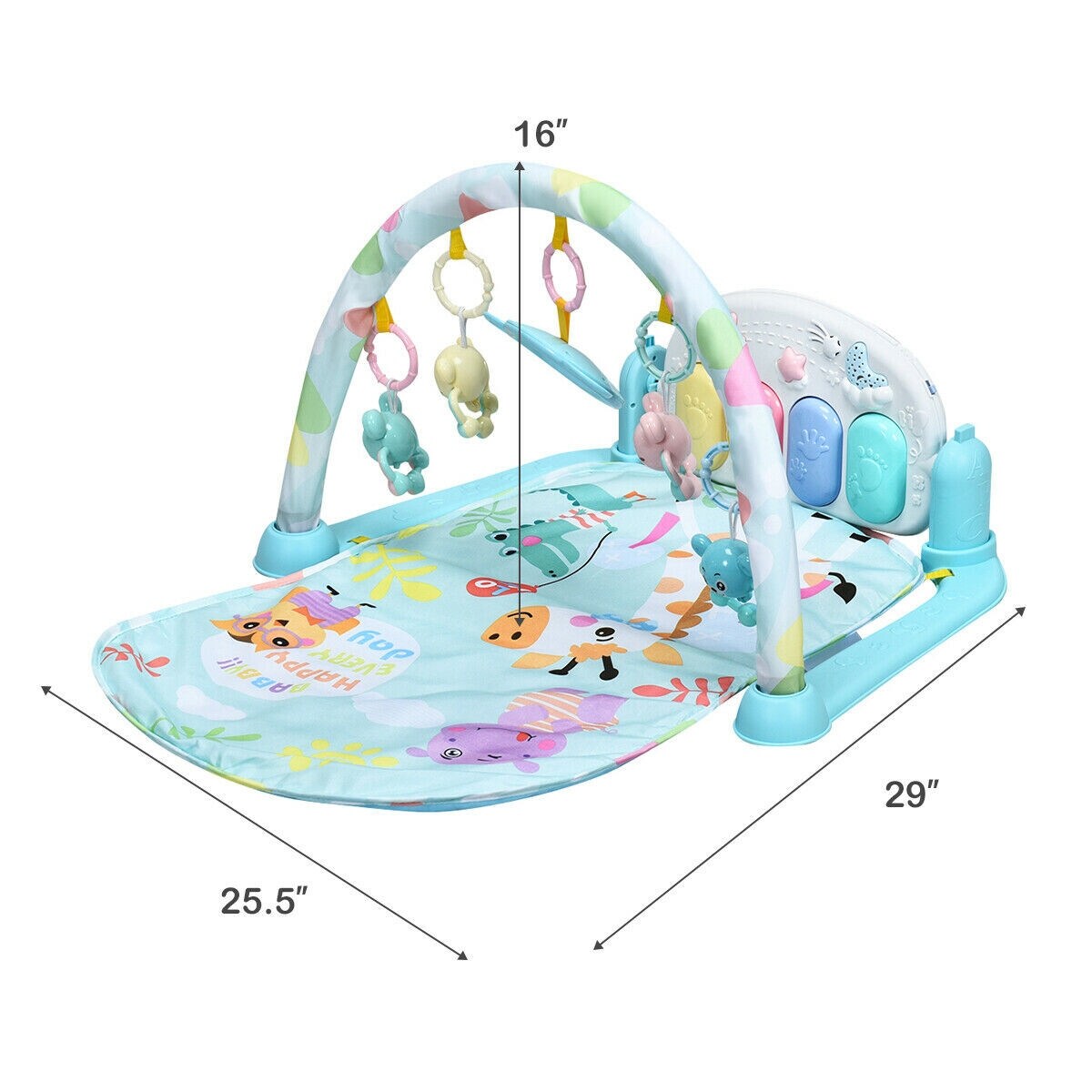 blue baby play mat