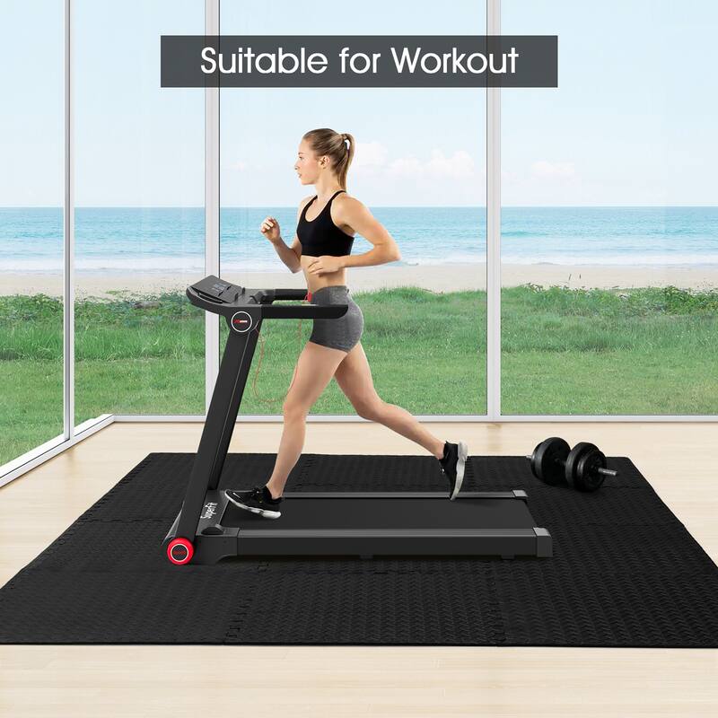 Costway 24 Tiles 1/2'' Puzzle Floor Exercise Mat Interlocking - 24 Tiles