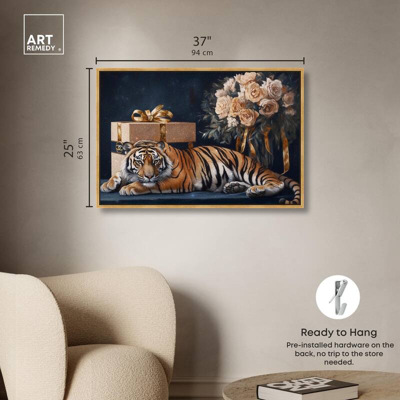Tiger Glam Gift Boxes Canvas by Art Remedy