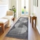 preview thumbnail 1 of 31, Garvee Washable Semicircle Geometric Stripes Area Rug 2'x6' - Black