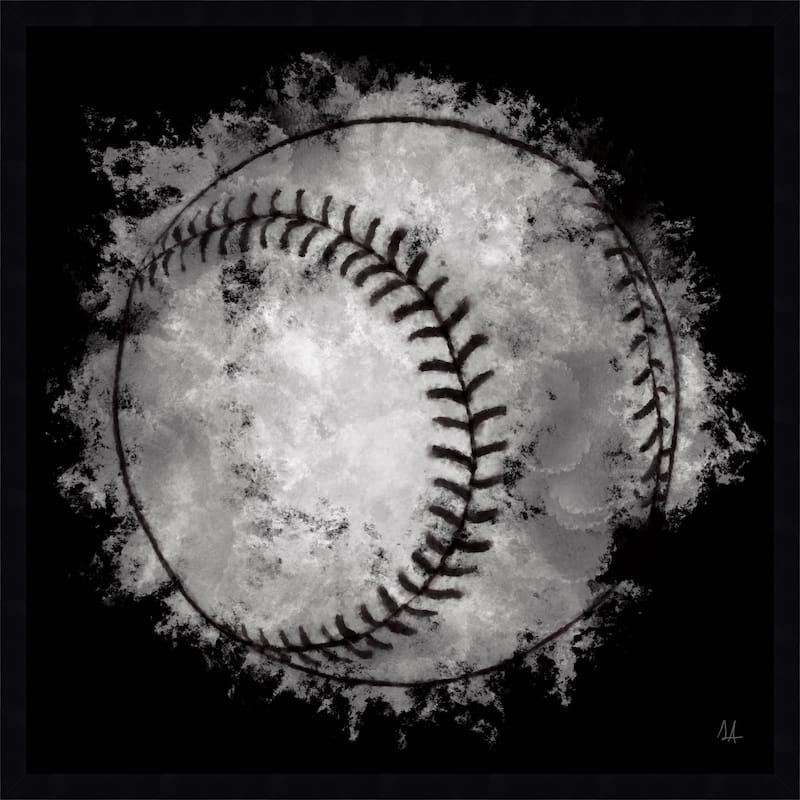 Amanti Art Framed Fabric Pinboard Let the Games Begin I by Sarah Adams Printed Bulletin Board - Board Size 24 x 24