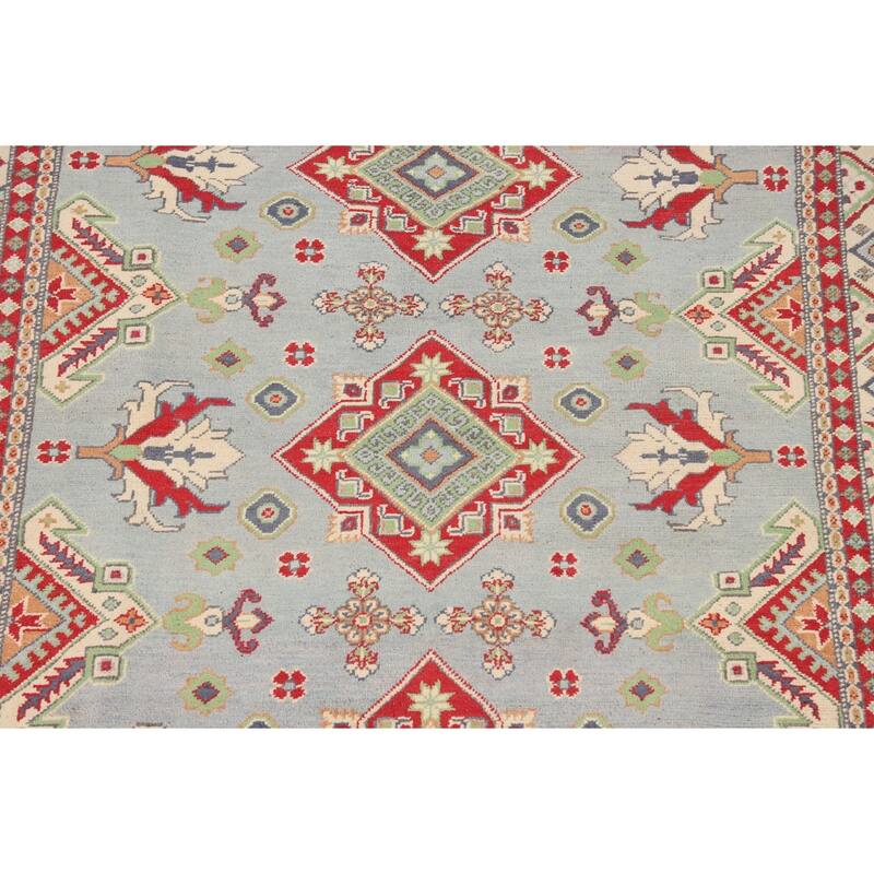 Kazak Oriental Area Rug Handmade Traditional Wool Carpet - 5'0" x 6'7"