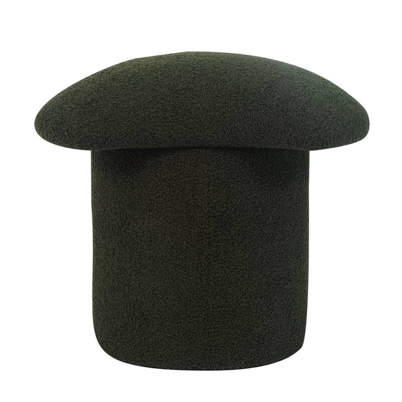 Adeco Boucle Ottoman Footrest Bench for Living Room