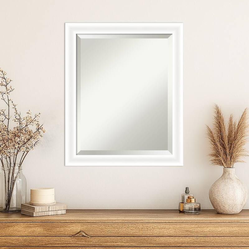 Oliver Narrow Beveled Wood Framed Wall Mirror