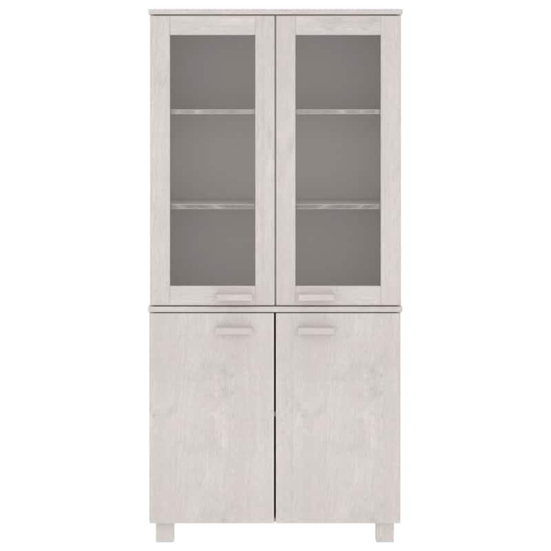 vidaXL Drawer Cabinet Display Cabinet for Living Room HAMAR Solid Wood Pine - 33.5" x 13.8" x 70.9"