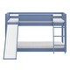 preview thumbnail 12 of 18, Kids Bunk Bed Twin Over Twin with Slide and Stairs, Heavy Duty Solid Wood Twin Bunk Beds
