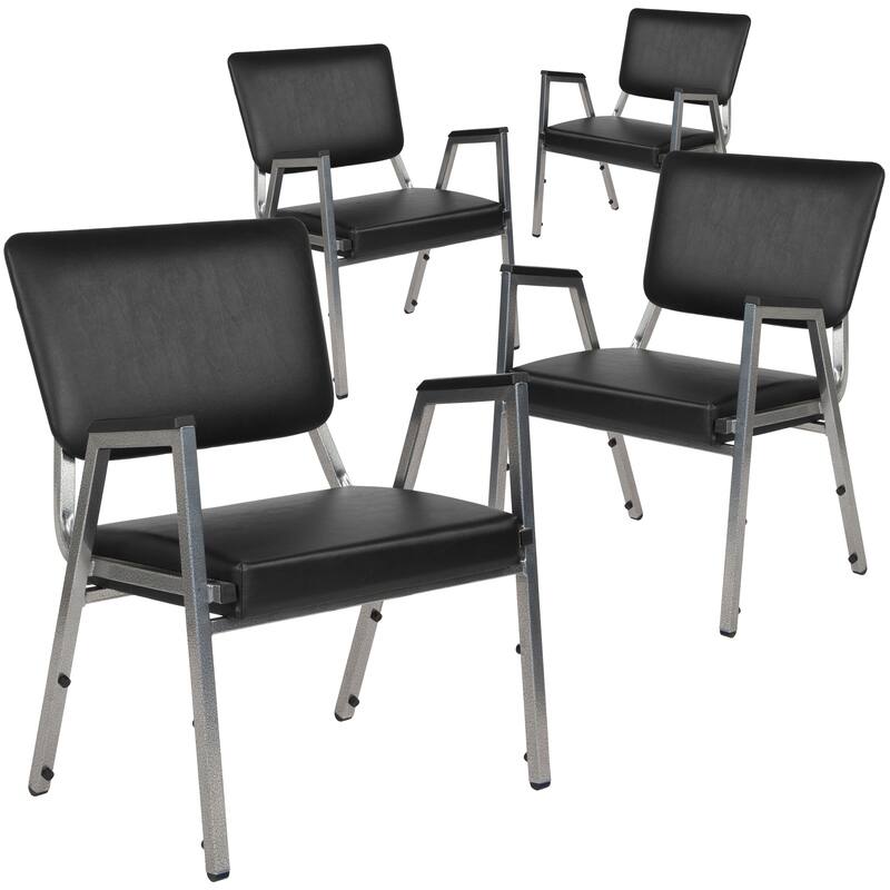 4 Pack Antimicrobial Bariatric Medical Reception Arm Chair