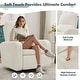 preview thumbnail 31 of 40, Swivel Manual Recliner Chair Teddy Fabric Nursery Glider Rocking Recliner Set of 2