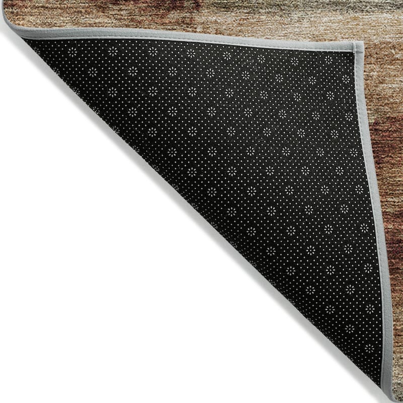 Machine Washable Indoor/ Outdoor Abstract Modern Chantille Rug
